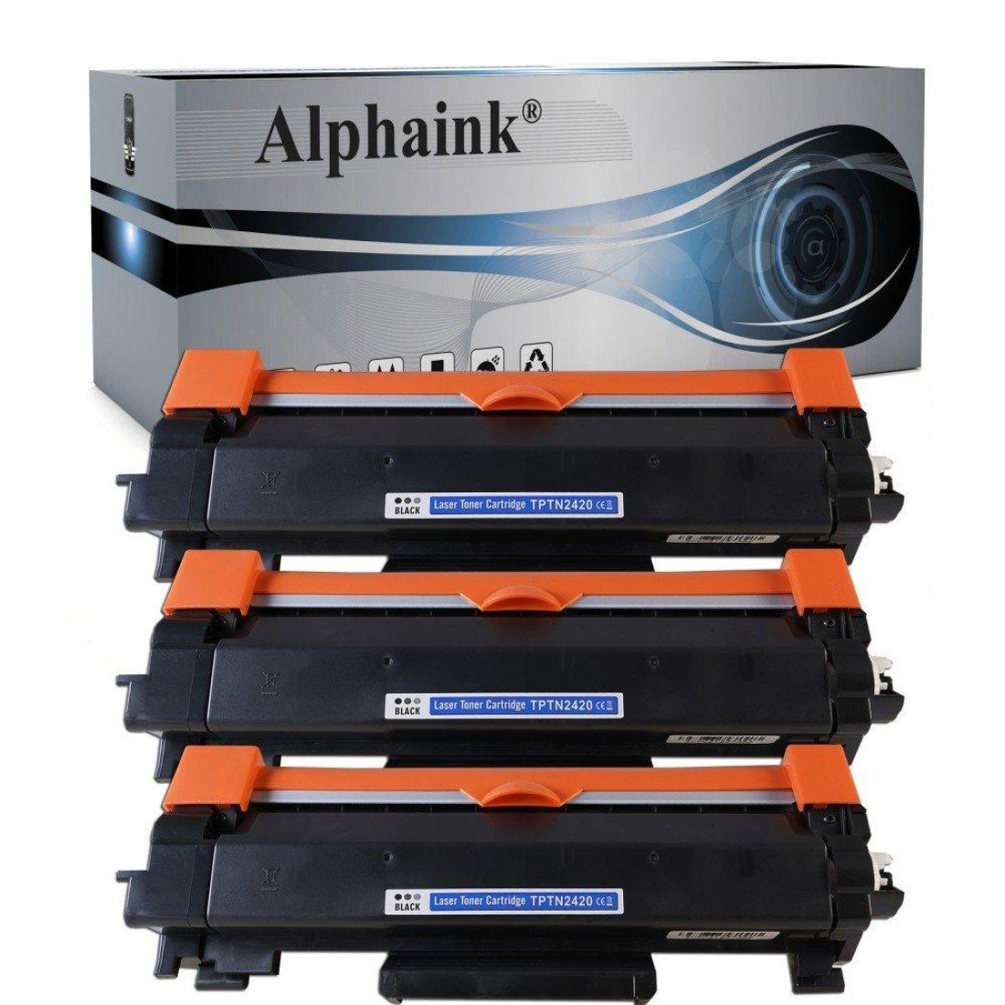 Kit Toner Brother Tn Compatibile Nero Con Chip Alphaink