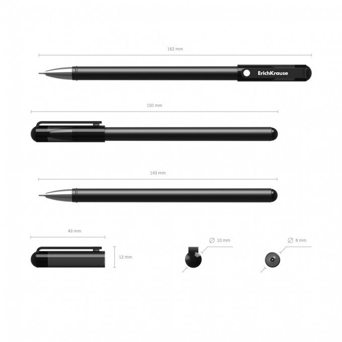 Set di 2 Penne Gel ErichKrause G-Soft Stick Classic 0.38 mm – Inchiostro Nero