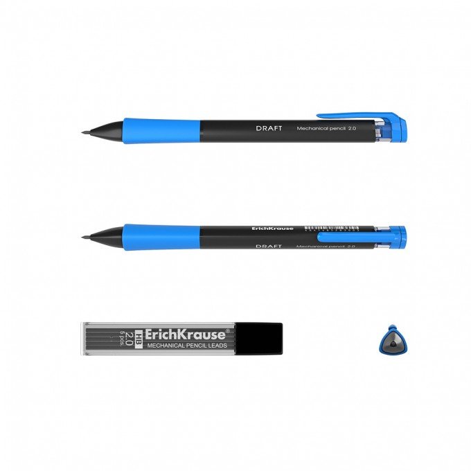 Matita Meccanica ErichKrause Draft 2.0 mm HB con 5 Mine – Blister 1 Pezzo