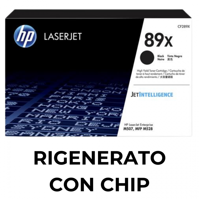 Toner Originale Rigenerato HP 89X CF289X Nero CON CHIP