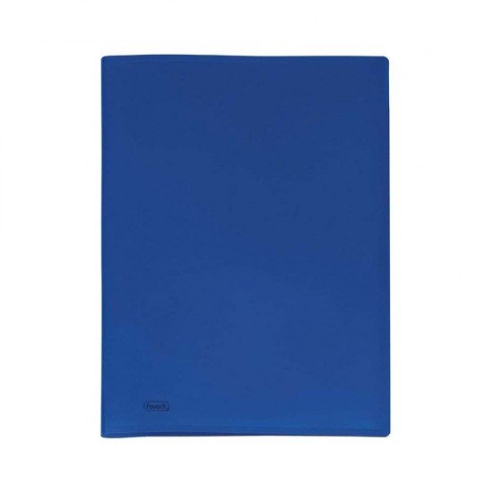 Portalistino Favorit Formato A4 20 Buste Trasparenti Finitura in Buccia d'Arancia Colore Blu