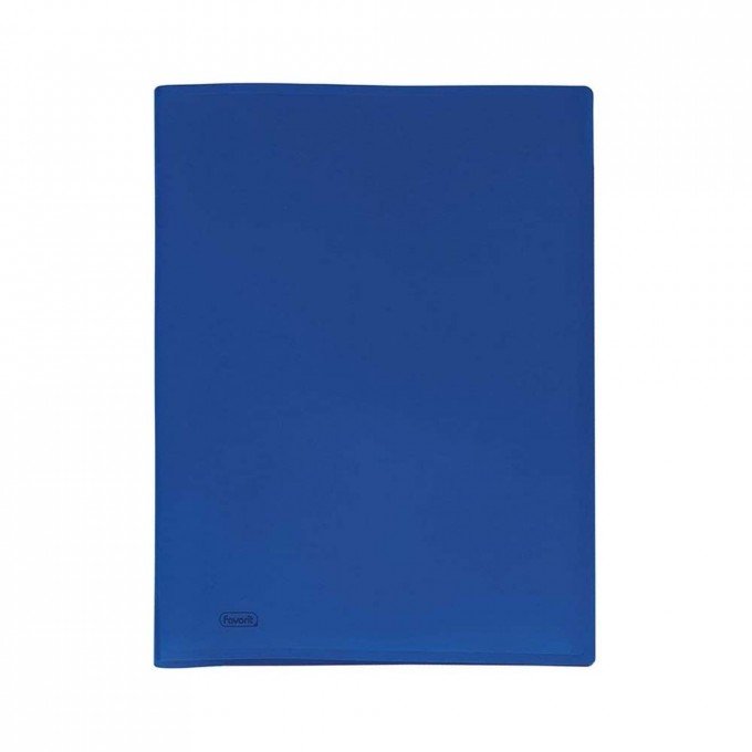 Portalistino Favorit Formato A4 40 Buste Trasparenti Finitura in Buccia d'Arancia Colore Blu