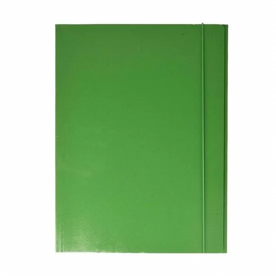Esselte-Cartella-a-3-Lembi-Realizzata-in-Cartoncino -da-550-gr-con-Elastico-Colore-Verde-confezione-da-5