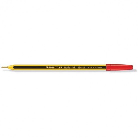 Staedtler Noris Stick Rosso Penna a Sfera, 1 mm, Confezione da 20 penne