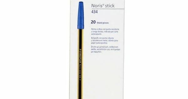Penna a sfera Staedtler Noris Stick M 1 mm - tratto 0,35 mm nero conf. da  20 - 434 09 - Lineacontabile