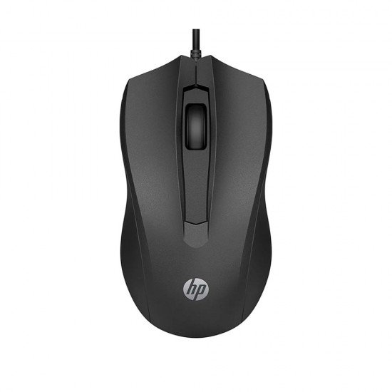 HP PC Mouse 100 Cablato 1.600 DPI, 3 pulsanti, rotella di scorrimento colore nero