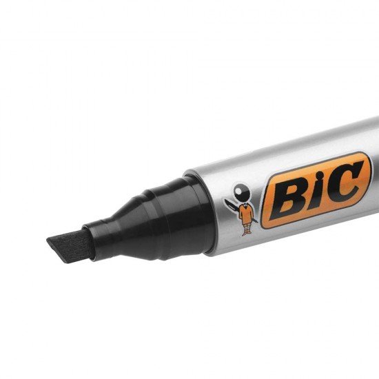 BIC Marking 2300 Pennarello Permanente Colore Nero Punta Resistente 3.7 5.5 mm Confezione da 12 Marcatori