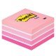 Post it Super Sticky Cubo da 450 Foglietti Adesivi 76 mm x 76 mm Multicolore Rosa Pastello Rosa Corallo Rosa Neon Rosa Ultra Bianco