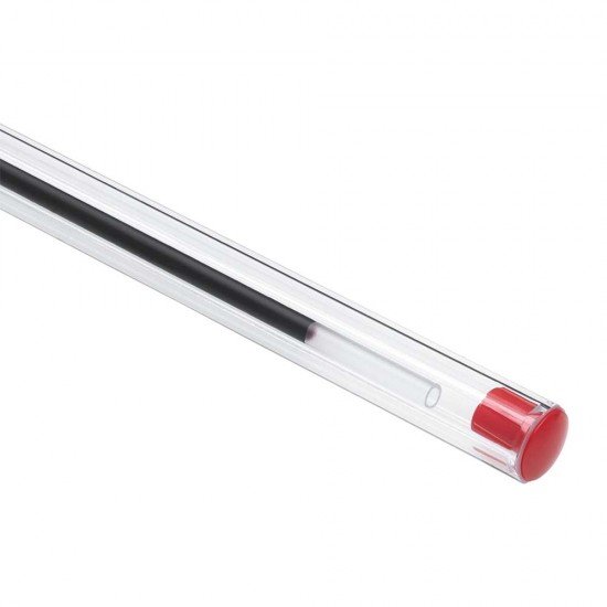 BIC Penne Rosso a Sfera, Cristal Original, Punta Media, 1 mm, Confezione da 50 Penne