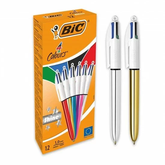 Penna-a-Scatto-Bic-4-Colori-Original---COLOUR-SHINE-Confezione-da