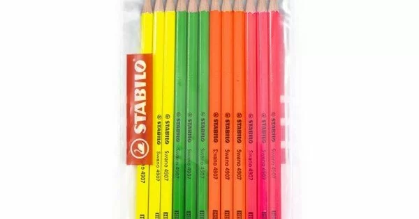 Matita-Stabilo-Swano-Fluo-con-Gommino-Eco-Pack-da-12-Grafite-HB