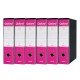 Esselte Oxford Registratore Archivio Dorso 8 cm G-85 Colore Fucsia Confezione da 6