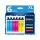 6 Cartucce Epson T604XL Colore Compatibili 