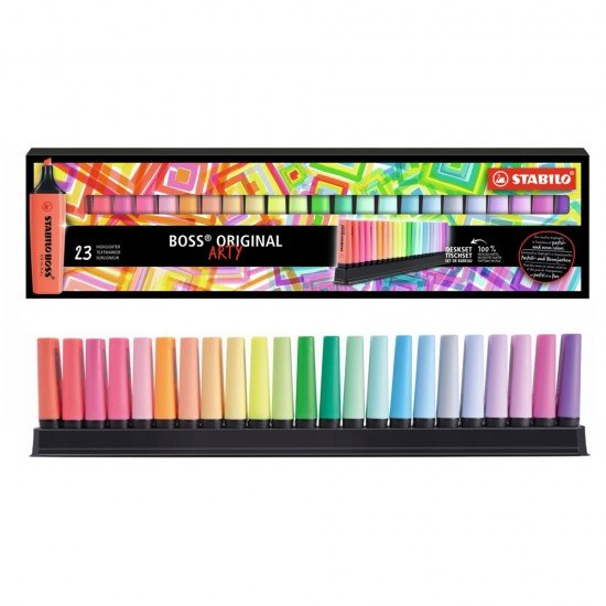 Stabilo Boss Original 23 Evidenziatori - Arty Edition - 9 Colori Neon + 14 Pastel