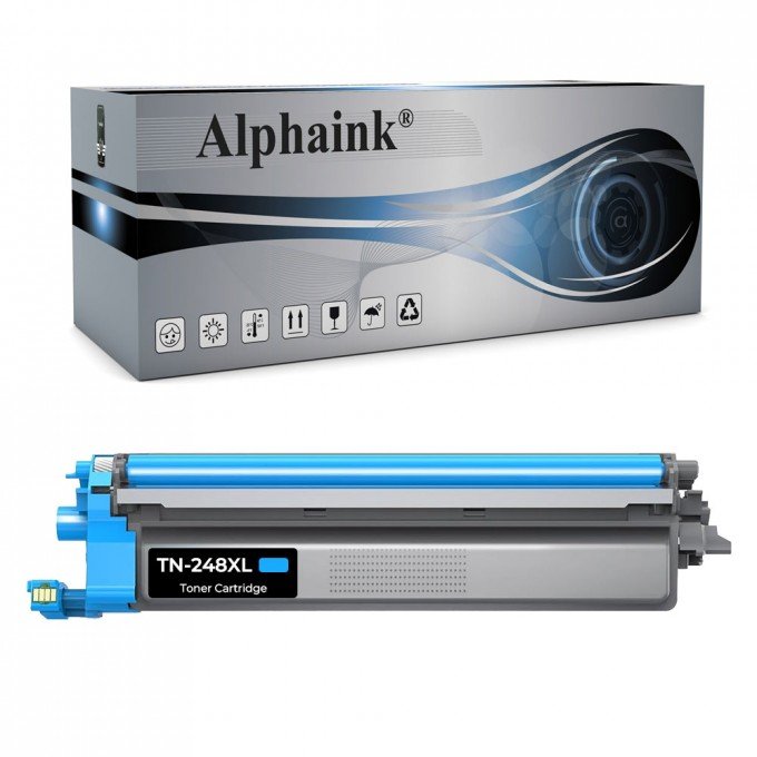 Toner Brother TN-248-C-XL Ciano CON CHIP Compatibile