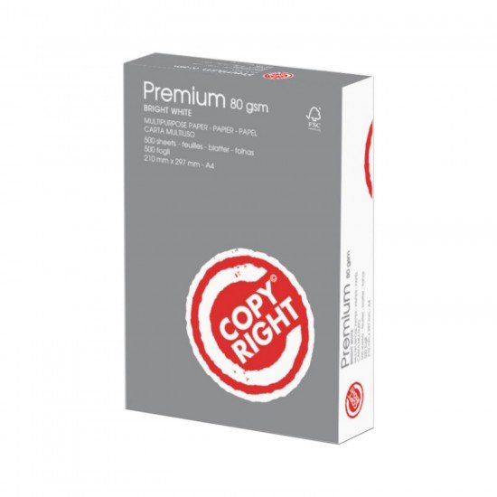 Carta A4 80 gr Copy Right Premium - 5 risme