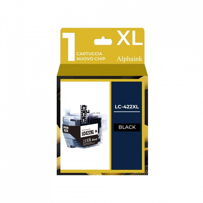 Cartuccia Brother LC-422XL-BK Nero Compatibile