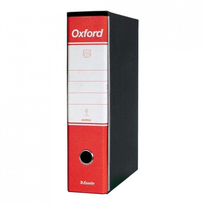 Esselte Oxford Registratore Archivio Dorso 8 cm G-85 Colore Rosso Confezione da 6