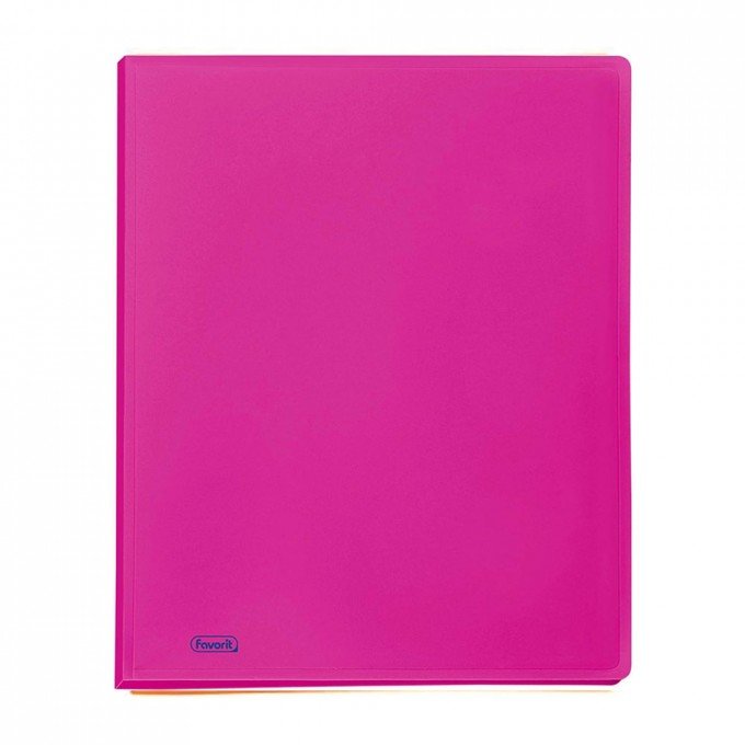 Portalistino Favorit Formato A4 40 Buste Trasparenti Finitura in Buccia d'Arancia Colore Fucsia