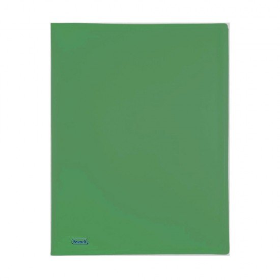 Portalistino Favorit Formato A4 40 Buste Trasparenti Finitura in Buccia d'Arancia Colore Verde