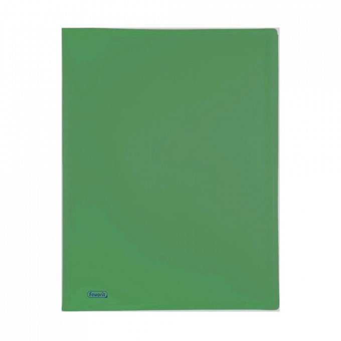 Portalistino Favorit Formato A4 40 Buste Trasparenti Finitura in Buccia d'Arancia Colore Verde