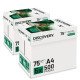 Carta A4 75 gr Discovery Navigator - 10 Risme Per Stampante, Ufficio, Fotocopie, Multiuso - Bianca