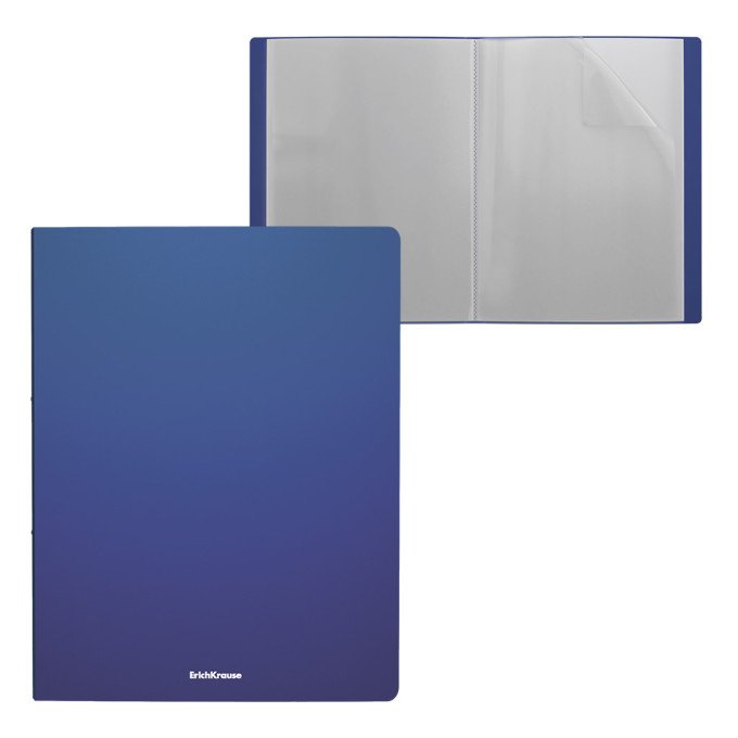Cartella portadocumenti ErichKrause® Matt Classic, 10 tasche, A4, blu (confezione da 4 pezzi)
