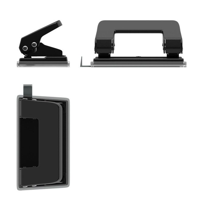 Perforatrice ErichKrause Quadro Classic, fino a 10 fogli, nera