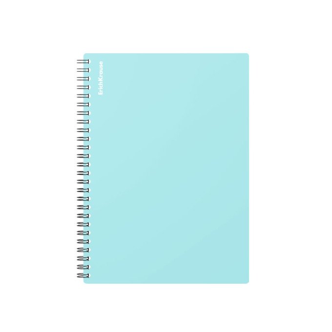 Quaderno a spirale ErichKrause, pastello, assortiti, A5, 80 fogli, a quadretti, copertina in plastica