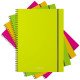 Quaderno a spirale ErichKrause, Neon, assortito, A4, 80 fogli, a quadretti, copertina in plastica, chiusura elastica