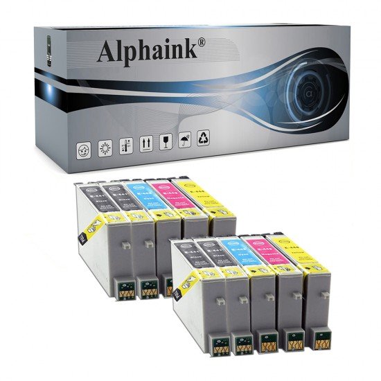 10 Cartucce Epson T0445 Nero + Colore Compatibili 10 Cartucce Epson T0445 Nero + Colore Compatibili