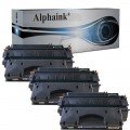 3 Toner HP Q7553X-Q5949X 49X 53X Nero Compatibili