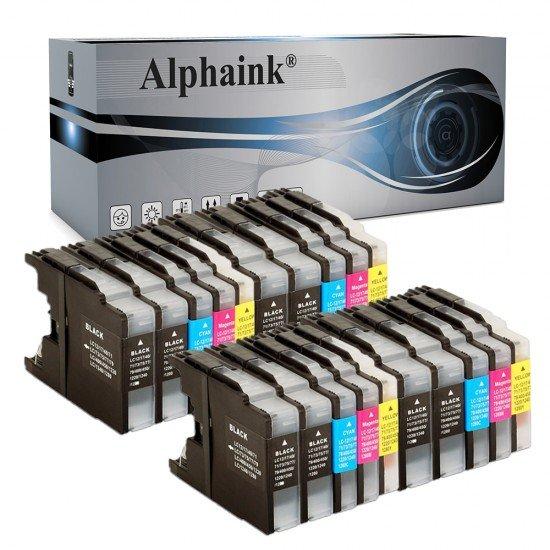 20 Cartucce Brother LC-1280 Nero + Colore Compatibili 20 Cartucce Brother LC-1280 Nero + Colore Compatibili