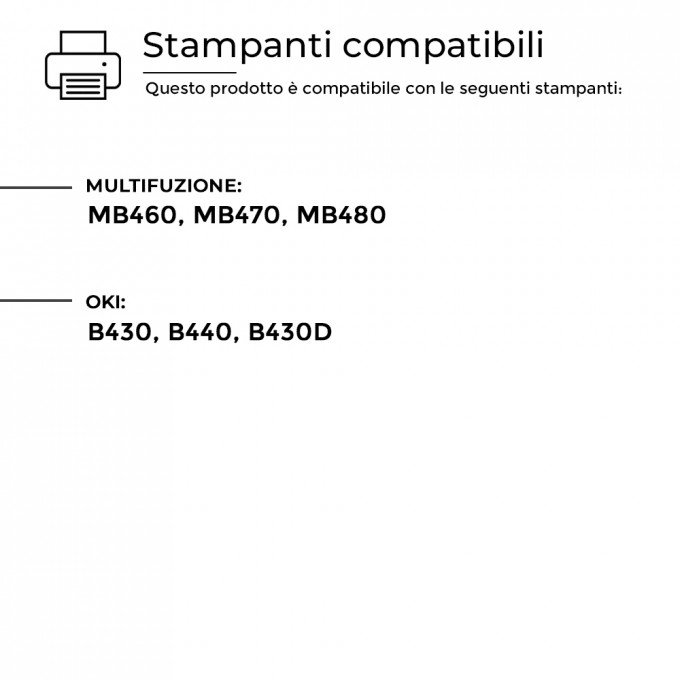 Toner OKI B430 43979102 Nero Compatibile