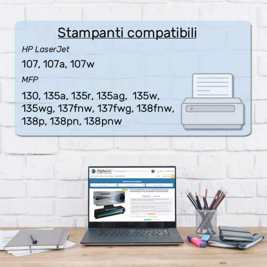 2 Toner HP W1106X CON CHIP Nero Compatibile 2 Toner HP W1106X CON CHIP Nero Compatibile