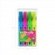 Set di 4 evidenziatori ErichKrause Liquid Visioline V-14 Neon, colori inchiostro: giallo, verde, rosa, blu (astuccio)