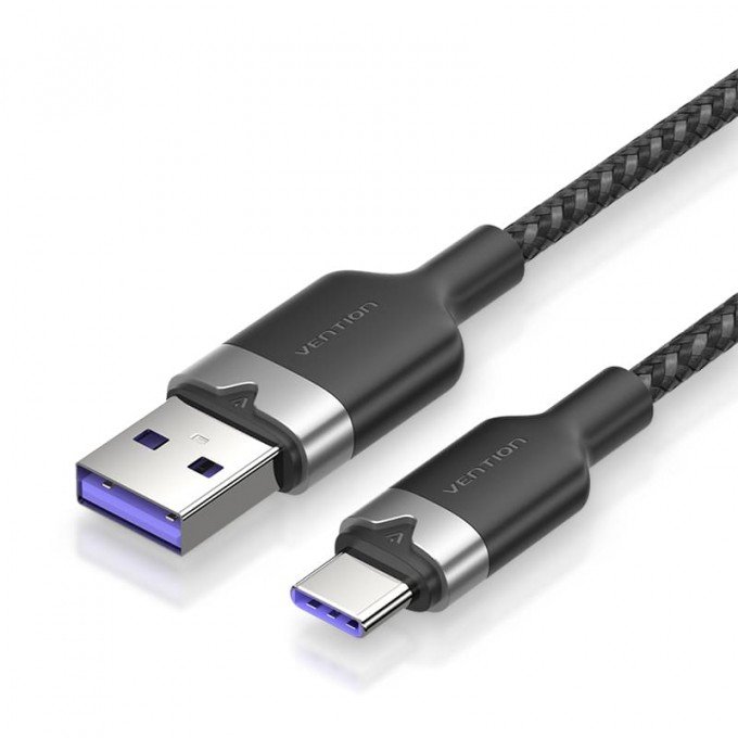 Cavo USB 2.0 A maschio a C maschio 6A Vention 2 Metri – 480Mbps, ricarica rapida, lega di alluminio