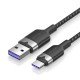 Cavo USB 2.0 A maschio a C maschio 6A Vention 2 Metri – 480Mbps, ricarica rapida, lega di alluminio