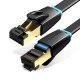 Cavo Ethernet Vention Flat Cat 8 da 1.5 Metri SFTP – 40Gbps, 2000MHz, RJ45 schermato, design piatto nero