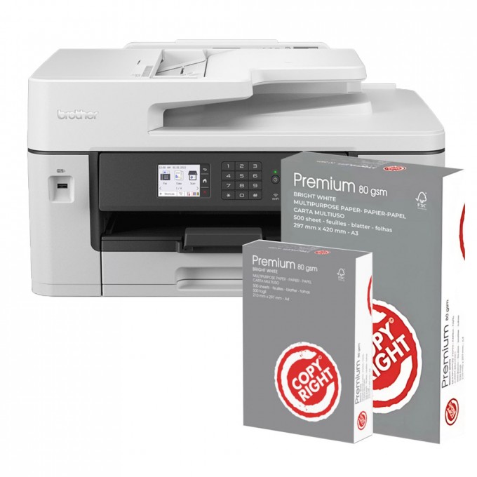 Brother MFC-J6540DWE Ad inchiostro A3 1200 x 4800 DPI 28 ppm Wi-Fi + 1 Risma di Carta A4 80 gr + 1 Risma di Carta A3 80 gr