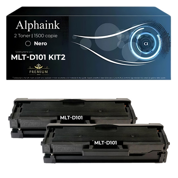 2 Toner Samsung MLT-D101 SU696A Nero Compatibili – Alphaink 2 Toner Samsung MLT-D101 SU696A Nero Compatibili – Alphaink