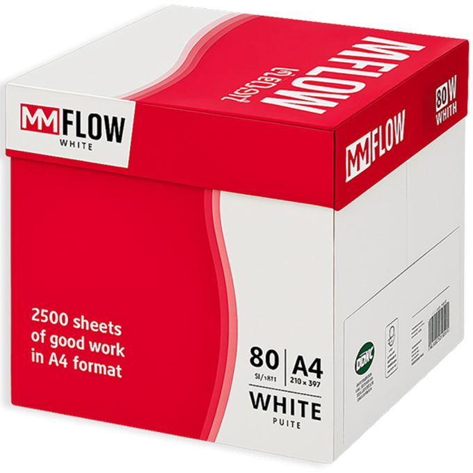 Carta A4 80 gr MM FLOW EXCELLENT - 240 Risme Per Stampante, Ufficio, Fotocopie, Multiuso - Bianca