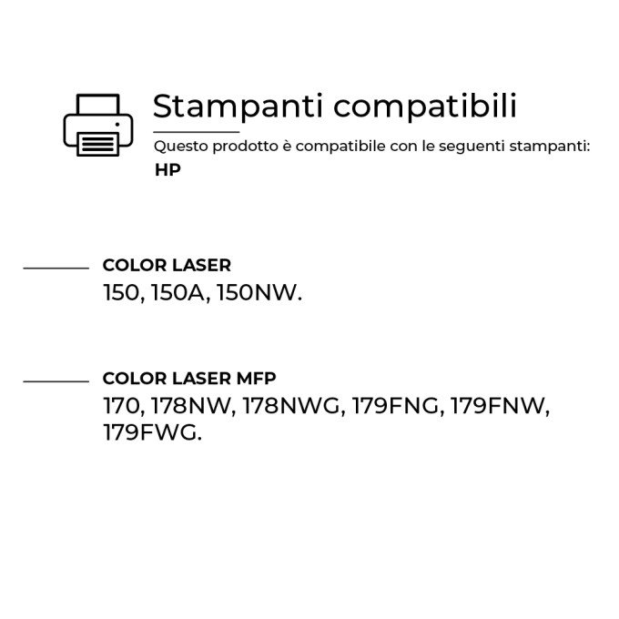 Toner Originale Rigenerato HP W2073A 117A Magenta Toner Originale Rigenerato HP W2073A 117A Magenta