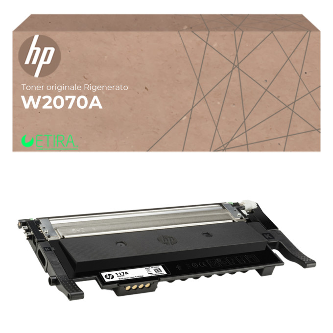 Toner Originale Rigenerato HP W2070A 117A Nero Toner Originale Rigenerato HP W2070A 117A Nero