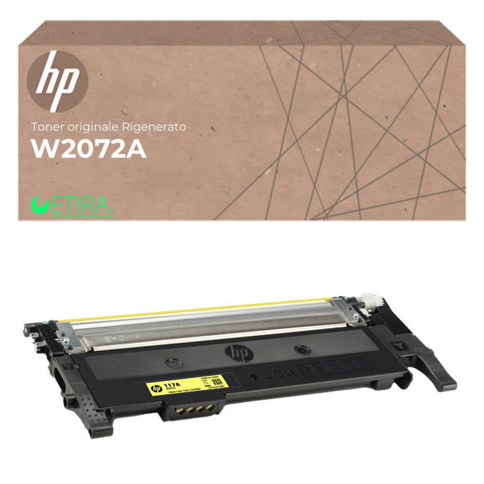 Toner Originale Rigenerato HP W2072A 117A Giallo Toner Originale Rigenerato HP W2072A 117A Giallo
