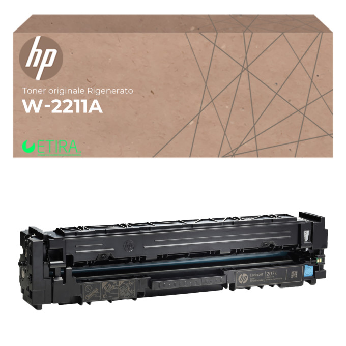 Toner Originale Rigenerato per HP W2211A 207A Ciano Toner Originale Rigenerato per HP W2211A 207A Ciano