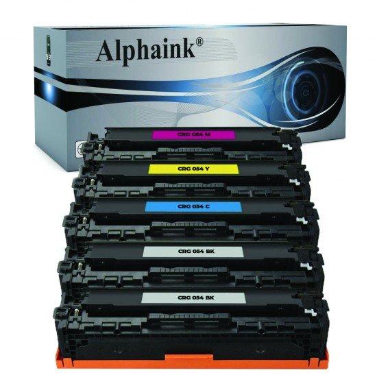 5 Toner Canon CRG - 054H Nero + Colore Compatibile