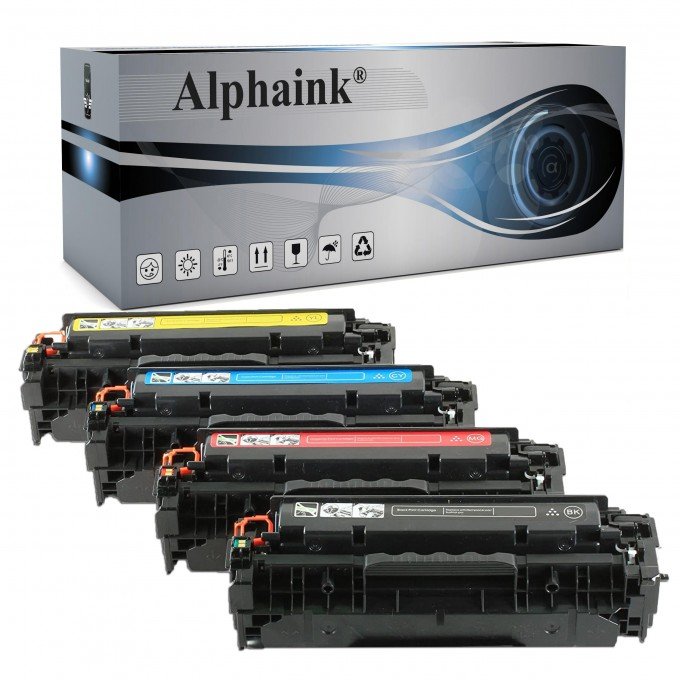 4 Toner Canon CC530A BK Nero + colore Rigenerato