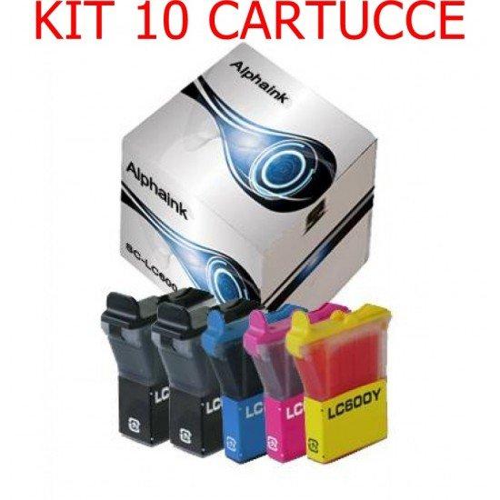 10 Cartucce Brother LC21-600 Nero + Colore Compatibili 10 Cartucce Brother LC21-600 Nero + Colore Compatibili