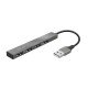 Trust Halyx Hub 4 porte USB 2.0 - Fino a 480 Mbps - Colore grigio Trust Halyx Hub 4 porte USB 2.0 - Fino a 480 Mbps - Colore grigio